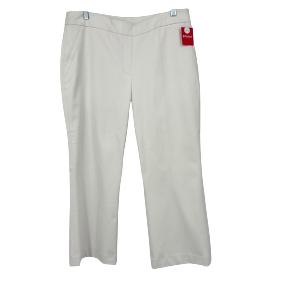 New Spanx Classic White Capri Pants Kick Flare Womens XL Petite Cropped